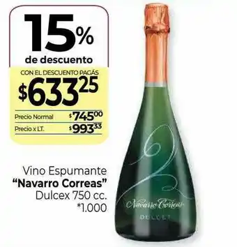 La Anonima Vino Espumante Navarro Correas Dulce 15% De Descuento oferta