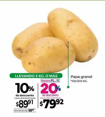 La Anonima Papa Granel 10% De Descuento oferta
