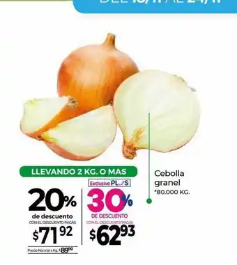La Anonima Cebolla Granel 20% De Descuento oferta