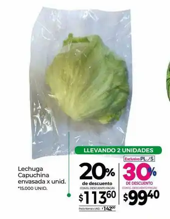 La Anonima Lechuga Capuchina Envasada 20% De Descuento oferta