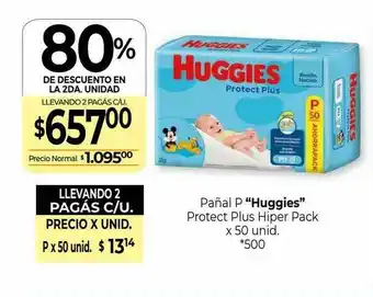 La Anonima Pañal P Huggies Protect Plus Hiper Pack 80% De Descuento En La 2da Unidad oferta