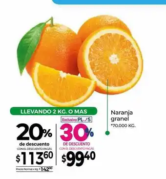 La Anonima Naranja Granel 20% De Descuento oferta