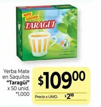 La Anonima Yerba Mate En Saquitos Taragüi oferta