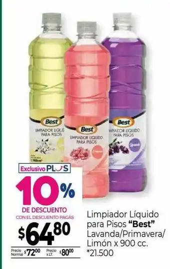 La Anonima Limpiador Liquido Para Pisos Best Lavanda Primavera Limón oferta