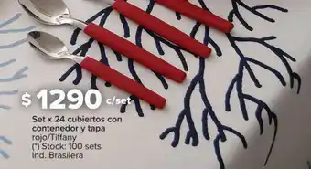 Carrefour Set X 24 Cubiertos Con Contenedor Y Tapa oferta