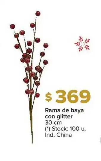 Carrefour Rama De Baya Con Glitter 30 Cm oferta