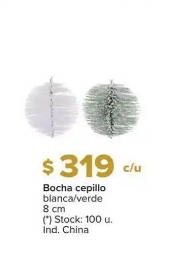Carrefour Bocha Cepillo Blanca Verde 8 Cm oferta