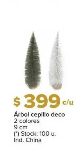 Carrefour árbol Cepillo Deco 2 Colores 9 Cm oferta