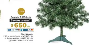 Carrefour Pino Alemán 1.50 M Verde Blanco oferta