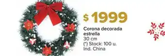 Carrefour Corona Decorada Estrella 30 Cm oferta