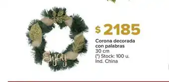 Carrefour Corona Decorada Con Palabras 30 Cm oferta
