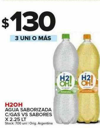 Carrefour Maxi H2oh Agua Saborizada C Gas Vs Sabores oferta