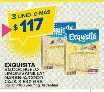 Carrefour Maxi Exquisita Bizcochuelo Limoin Vainilla Naranja Coco Caja oferta