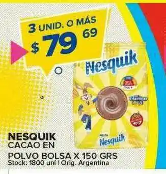 Carrefour Maxi Nesquik Cacao En Polvo Bolsa oferta