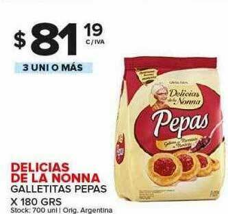Carrefour Maxi Delicias De La Nonna Galletitas Pepas oferta