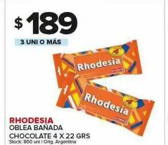 Carrefour Maxi Rhodesia Oblea Bañada Chocolate oferta