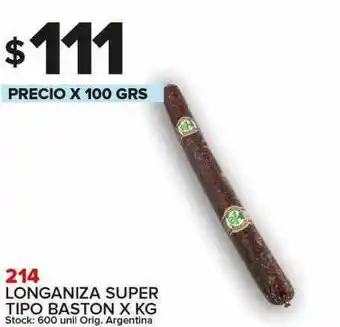 Carrefour Maxi 214 Longinza Super Tipo Baston X Kg oferta