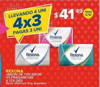 Carrefour Maxi Rexona Jabon De Tocador Vs Fragancias oferta