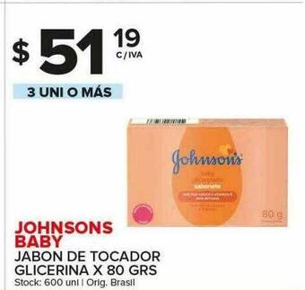 Carrefour Maxi Johnsons Baby Jabon De Tocador Glicerina oferta