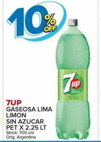 Carrefour Maxi 7up Gaseosa Lima Limon Sin Azucar oferta