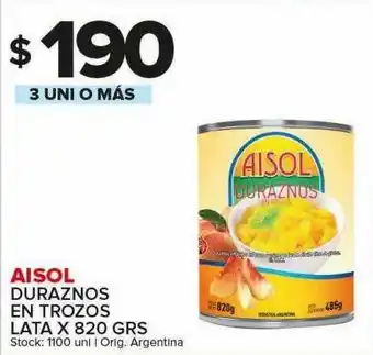 Carrefour Maxi Aisol Duraznos En Trozos oferta