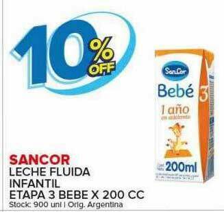 Carrefour Maxi Sancor Leche Fluida Infantil Etapa 3 Bebe oferta