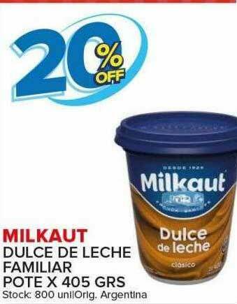 Carrefour Maxi Milkaut Dulce De Leche Familiar oferta