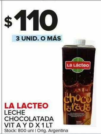 Carrefour Maxi La Lacteo Leche Chocolatada Vit A Y D oferta