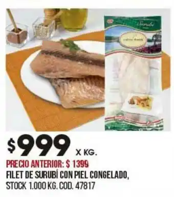 Coto Filet De Surubí Con Piel Congelado oferta