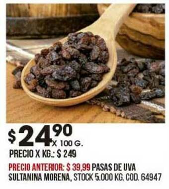 Coto Pasas De Uva Sultanina Morena oferta