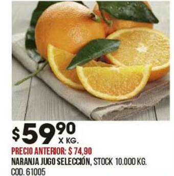 Coto Naranja Jugo Selección oferta