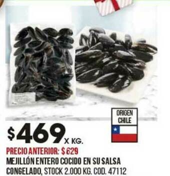 Coto Mejillón Entero Cocido En Su Salsa Congelado oferta