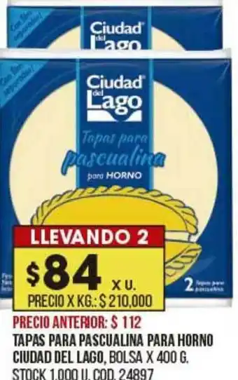 Coto Tapas Para Pascualina Para Horno Ciudad Del Lago oferta