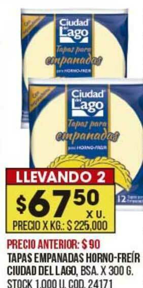 Coto Tapas Empanadas Horno-freír Ciudad Del Lago oferta