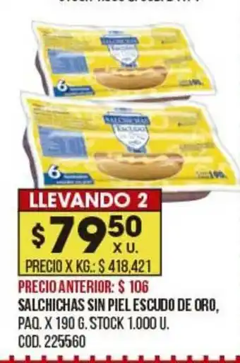 Coto Salchichas Sin Piel Escudeo De Oro oferta