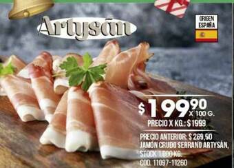 Coto Jamón Crudo Serrano Artysán oferta
