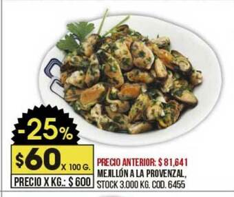 Coto Mejillón A La Provenzal oferta