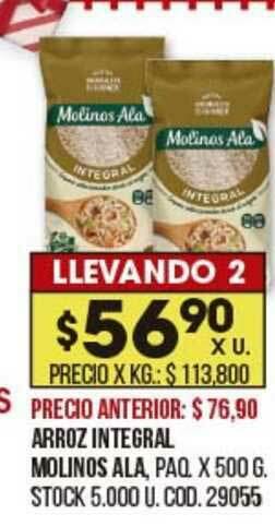 Coto Arroz Integral Molinos Ala oferta