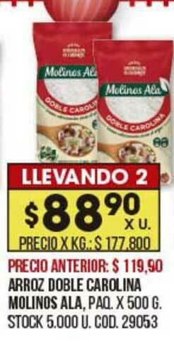 Coto Arroz Doble Carolina Molinos Ala oferta