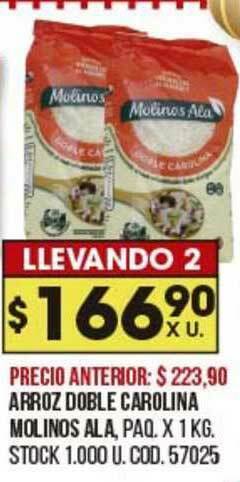 Coto Arroz Doble Carolina Molinos Ala oferta