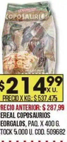 Coto Cereal Coposaurios Georgalos oferta