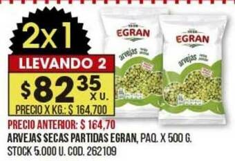 Coto Arvejas Secas Partidas Egran oferta
