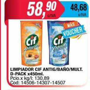 Maxiconsumo Limpiador Cif Antig Baño Mult. D-pack oferta