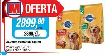 Maxiconsumo Al. Anim Pedigree oferta