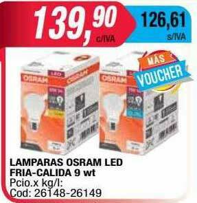 Maxiconsumo Lamparas Osram Led Fria-calida 9 Wt oferta
