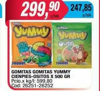 Maxiconsumo Gomitas Gomitas Yummy Cienpies-ositos oferta