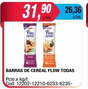 Maxiconsumo Barras De Cereal Flow Todas oferta