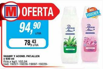 Maxiconsumo Shamp. Y Acond. Pat. Allen oferta