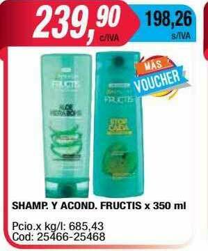Maxiconsumo Shamp. Y Acond. Fructis oferta
