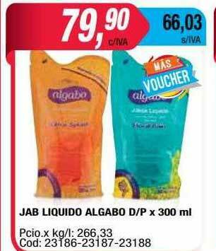 Maxiconsumo Jab Liquido Algabo D P oferta